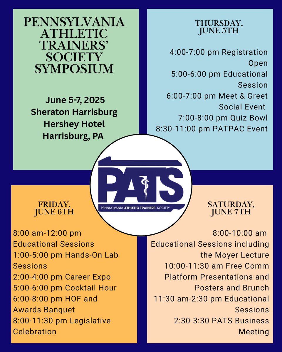 Join us tomorrow at the 2025 PATS Annual Symposium! Starting June 5th through June 7th! You will not want to miss this year's exciting agenda! We can't wait to see you there! 😄