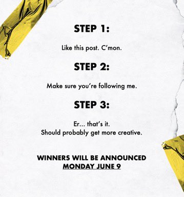 TheOnlyBandITW's tweet image. GIVEAWAY TIME, YOU NO GOOD PUNKS

Read the rules. Follow the rules. Win the stuff.

Maybe.

Winners announced Monday (June 9) xoxo