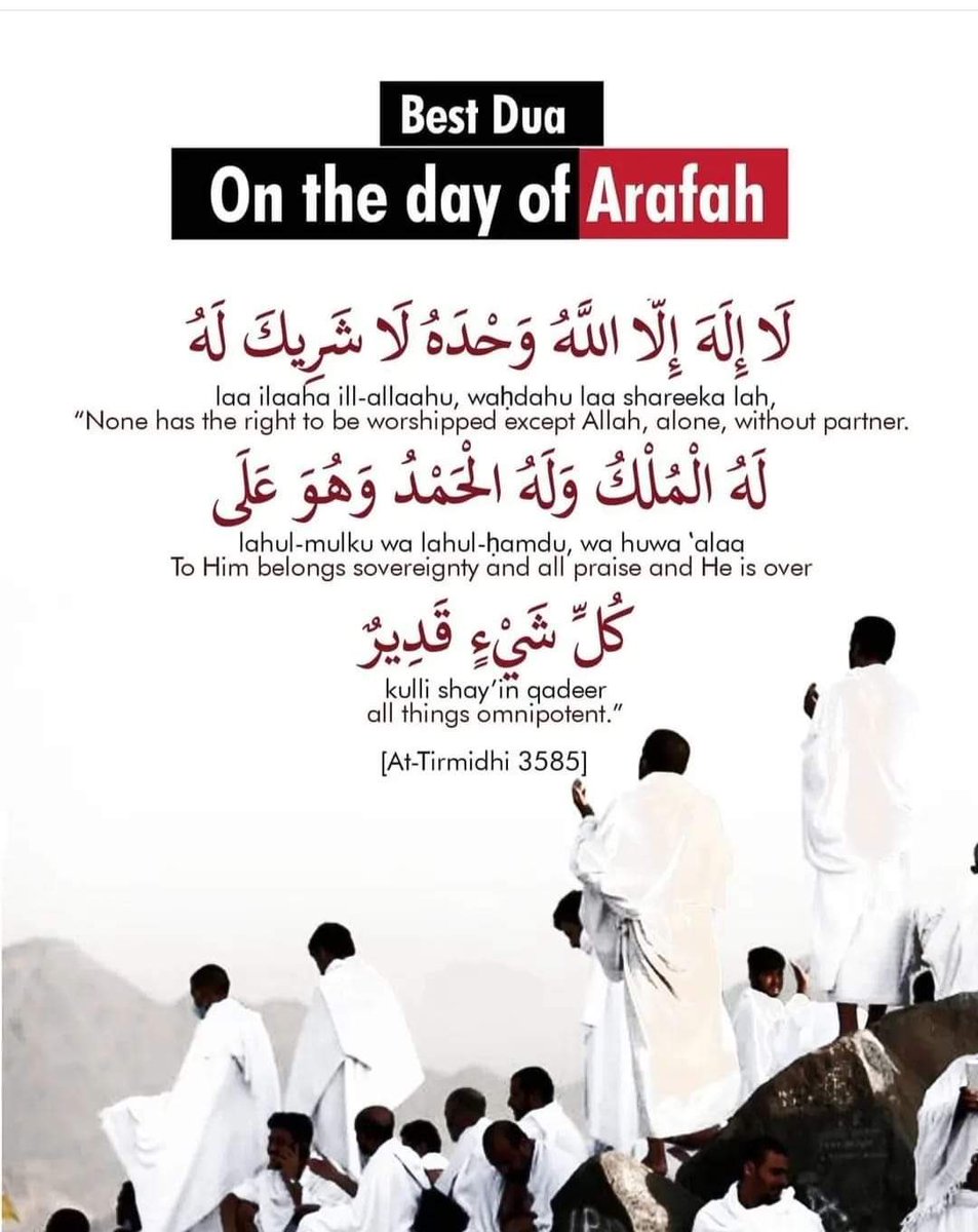 HaleematourS's tweet photo. Best Dua on the day of Arafah….. https://t.co/TunYZqQKUC