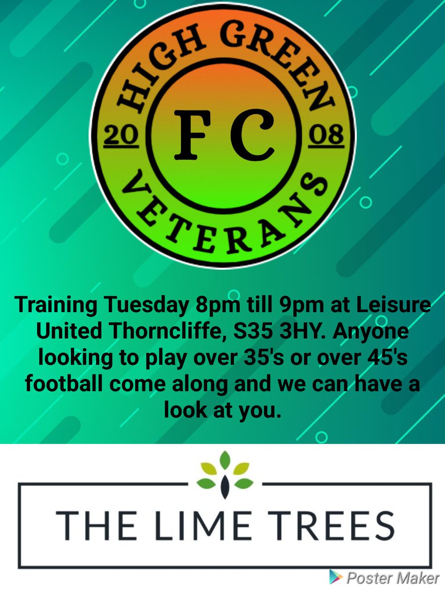 If you're looking to play over 35's or Over 45's football next season we are looking to add quality new players to both our teams, so come along and train with us.