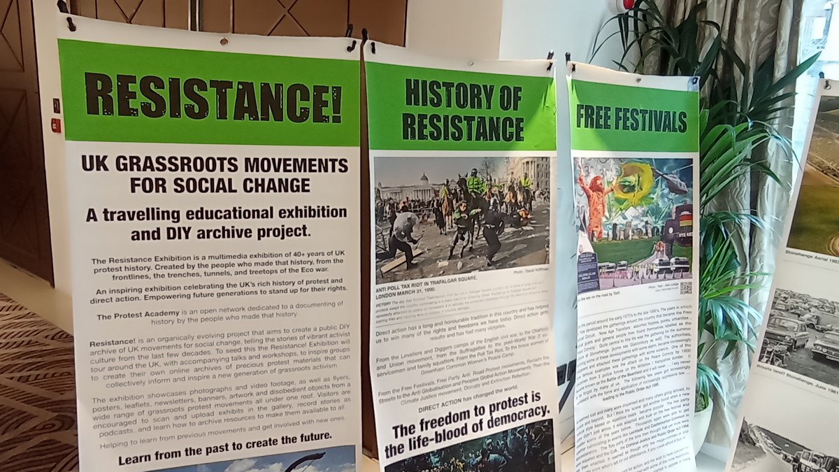 A rare #xpost to X from social.coop/@Veggies/

#ResistanceExhibition: a public archive of protest culture in the UK; documented by the people who made that history.

Sun 8th June at #SumacCentre
Noon - 9pm

More: sumac.org.uk/event/resistan…

Sunday Brunch from 11am; bar 12-4