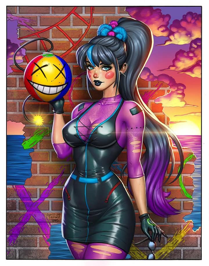 JynLeonardArt's tweet photo. Lines: me
Colors: Ezequiel Dominguez 
#PunchlineDC #PunchlineFanArt #pinupartist #pinupart #pinups #sexy #cute #dccomics #Joker #harleyquinn #Batman #comicbook #comicbookart #comicbookartist #comicbookartwork #summerfun #summer #swimsuitseason #swimsuitpinup #bikinigirl #bikini https://t.co/ZrsaMTkfPF
