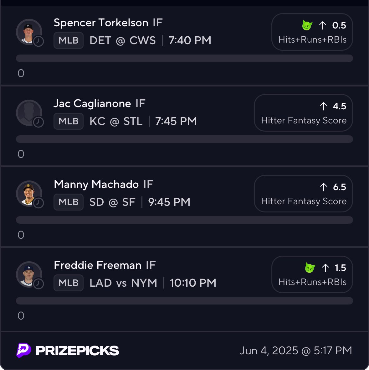 Wednesday 4 Flex for y’all today!🤑

As always, $20 to a random follower who likes and RT this post

prizepicks.onelink.me/gCQS/shareEntr…

#prizepicks #PrizePicksToday #prizepicksmlb #prizepickslocks