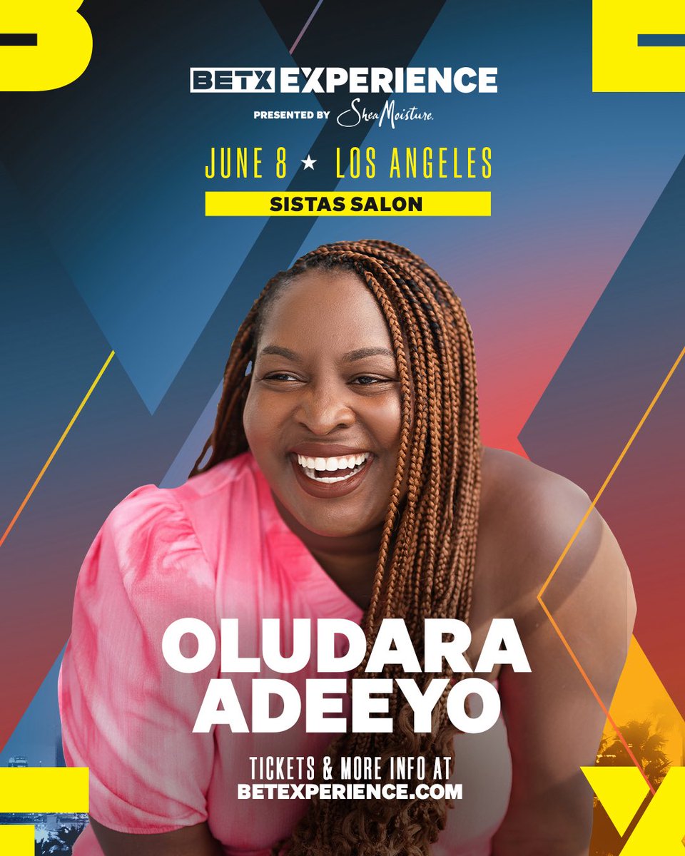 It’s more than an event, it’s an experience. 

Catch me at Sistas Salon June 7-8 at the BET Experience for two days of non-stop panels, hair &amp; makeup master classes, nail services, and unforgettable moments. See y’all there. 

Sign up BETExperience.com.

#BETX <a href="/BET/">BET</a>