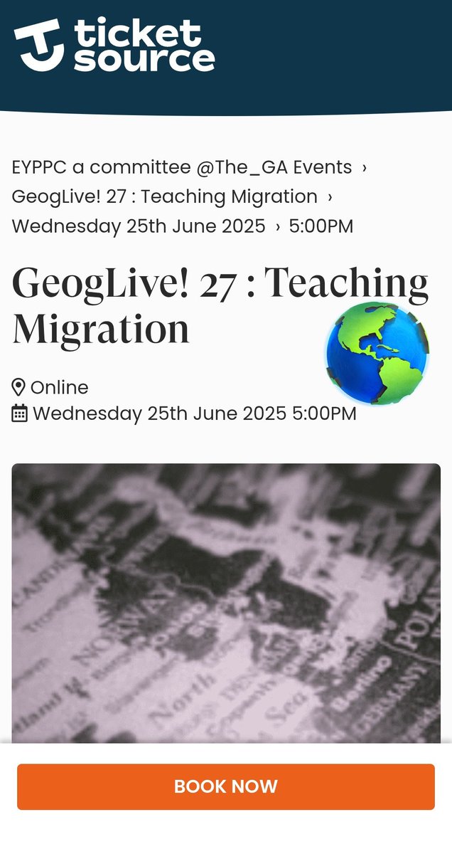 ticketsource.co.uk/eyppc/t-lnqengo
Join us on 25th June at 5pm 

Free tickets ⏫

CPD for EY &amp; Primary teachers from EYPPC a Committee <a href="/The_GA/">Geographical Association</a>