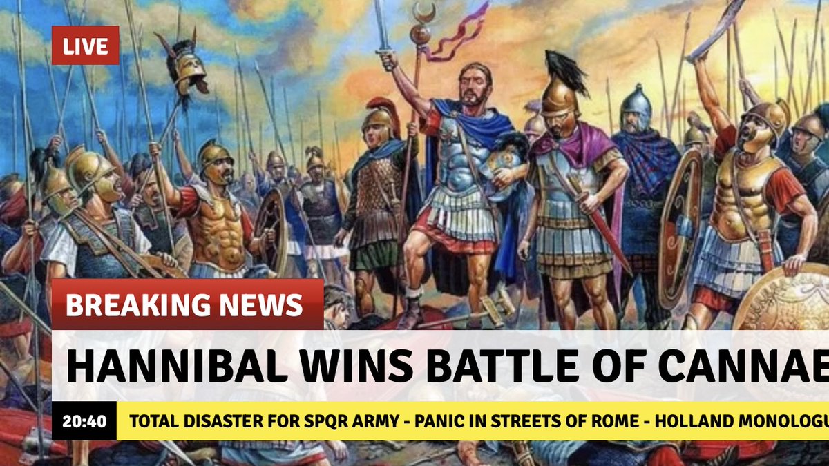 Dominic Sandbrook (@dcsandbrook) on Twitter photo On <a href="/TheRestHistory/">The Rest Is History</a>, our epic first HANNIBAL season reaches a thrilling climax. (Not so thrilling if you're Roman, I suppose.)
⚔️ BLOODBATH AT CANNAE
Don't miss this thrilling ANIMATED EPISODE!
➡️ tinyurl.com/bjnz2ykd On <a href="/TheRestHistory/">The Rest Is History</a>, our epic first HANNIBAL season reaches a thrilling climax. (Not so thrilling if you're Roman, I suppose.)
⚔️ BLOODBATH AT CANNAE
Don't miss this thrilling ANIMATED EPISODE!
➡️ tinyurl.com/bjnz2ykd