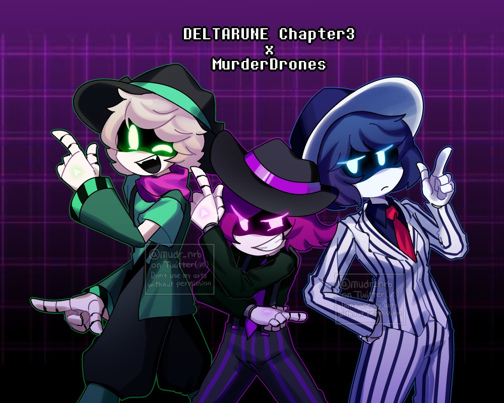 #murderdrones #머더드론 #deltarune
It's not actually a redraw BUT...
Here comes a crossover!!