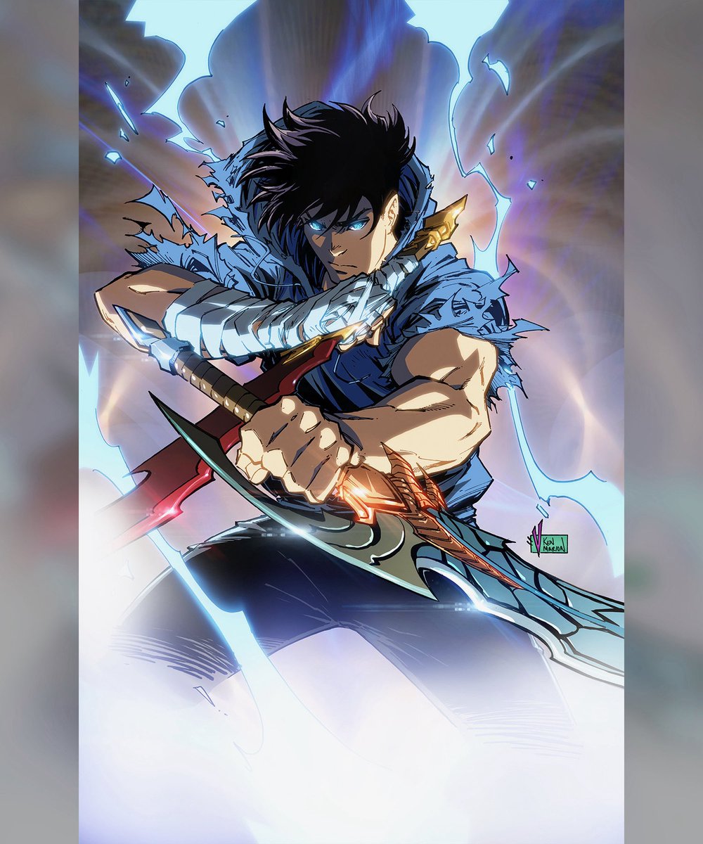 VKMarion's tweet photo. Solo Leveling.  Pencils, inks and colors by me (with some SFX touch ups by @adalhouse )!  

#sololeveling #sungjinwoo #comics #anime #manga #manwha #vkenmarion #vkenmarionart https://t.co/lOTHetElRw