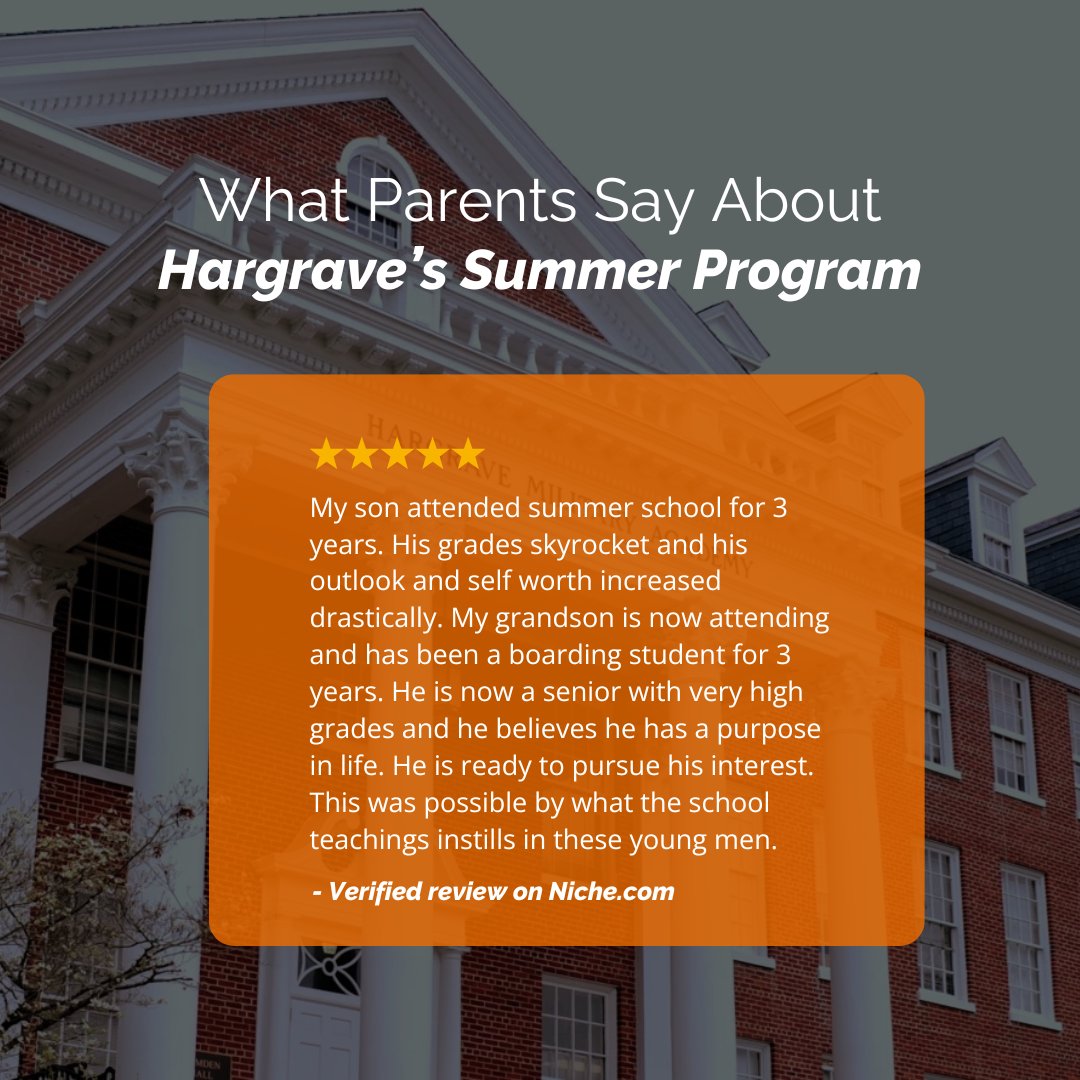 “My son attended summer school for 3 years—his grades skyrocketed, and his confidence soared.”

At Hargrave, our Summer Program is more than academics—it builds the discipline, mindset, and leadership that last a lifetime. 

Enroll now 1 (800) 432‑2480

#HargraveSummerProgram