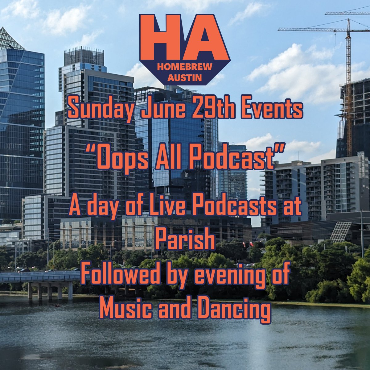 We're excited to announce that Conan's Pizza will be providing food at Parish for our Oops All Podcasts event, Sunday June 29th