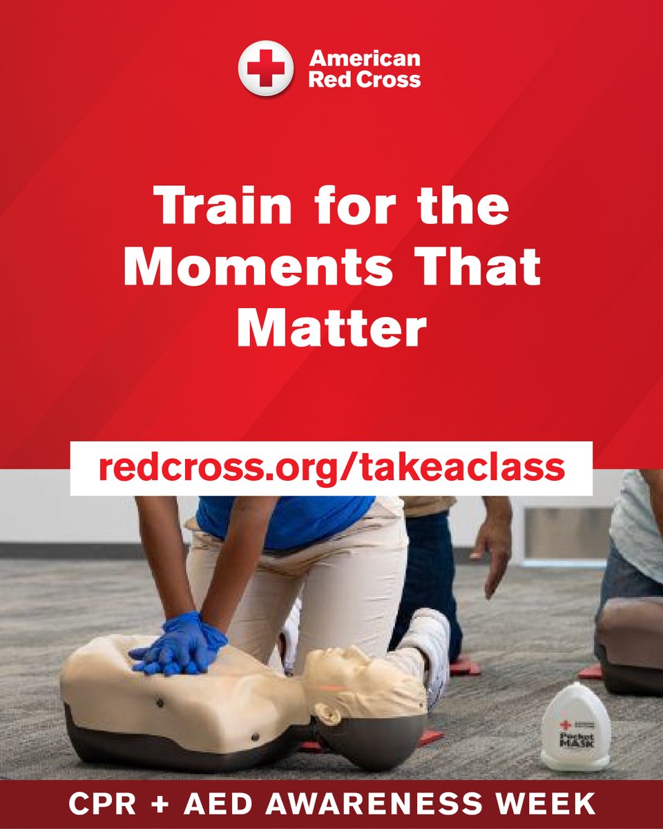 RedCrossENY's tweet image. Sudden cardiac arrest can happen to anyone, anywhere and at any time without warning. Every second counts, so we encourage everyone to enroll in CPR and AED training to help save a life.  #RedCrossTraining

redcross.org/takeaclass