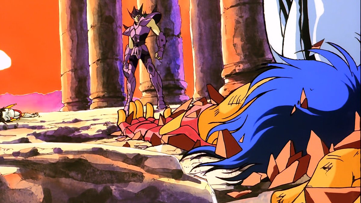 SeiKikChannel's tweet photo. Pegasus Seiya and Phoenix Ikki were defeated by Orion Jäger. The Golden Apple absorbs Athena's life. (Taken from the film)
#SaintSeiya #LosCaballerosdelZodiaco https://t.co/Pf41GQBbtj