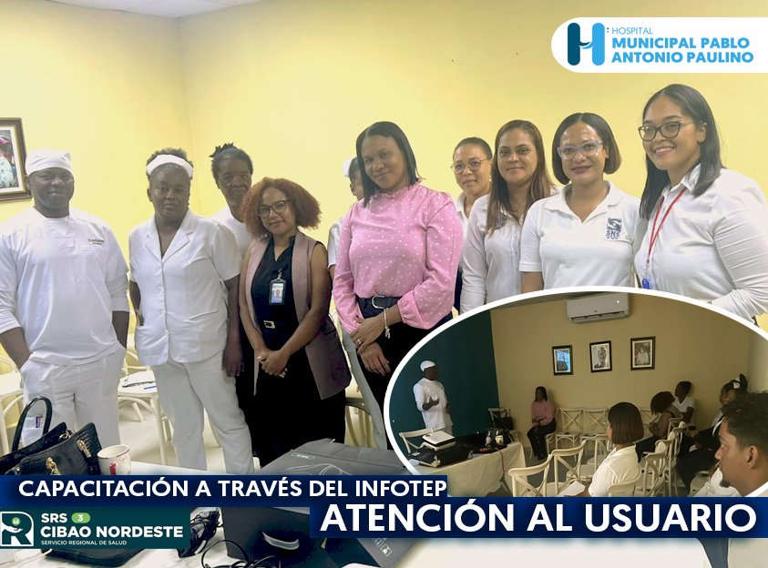 AHospablo's tweet image. Colaboradores del Hospital Municipal Pablo Antonio Paulino Las Terrenas (HPAPL) reciben importante capacitación de Infotep 

El pasado miércoles  se llevó a cabo una capacitación para el departamento de atención Usuario 

 #HPAPL #LasTerrenas.
#Capacitación #Infotep 

.