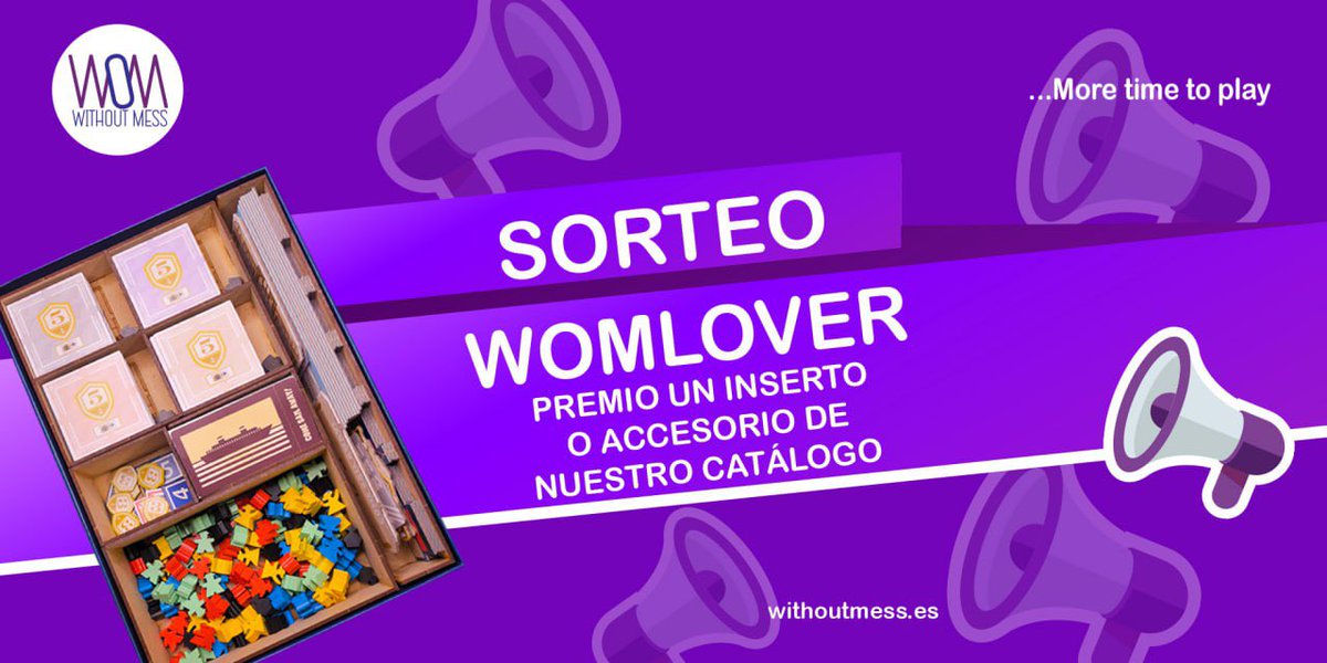 ¡SORTEO WOMLOVER!

Podrás seleccionar entre cualquiera de nuestros productos💜

Para participar:
▫️Sigue a <a href="/wom_withoutmess/">WOM</a>
▫️Retwittear
▫️Comenta un juego para diseñarle inserto y menciona a un amigo/a

El ganador/a se anunciará el 11/06/25 (SOLO EN ESPAÑA)