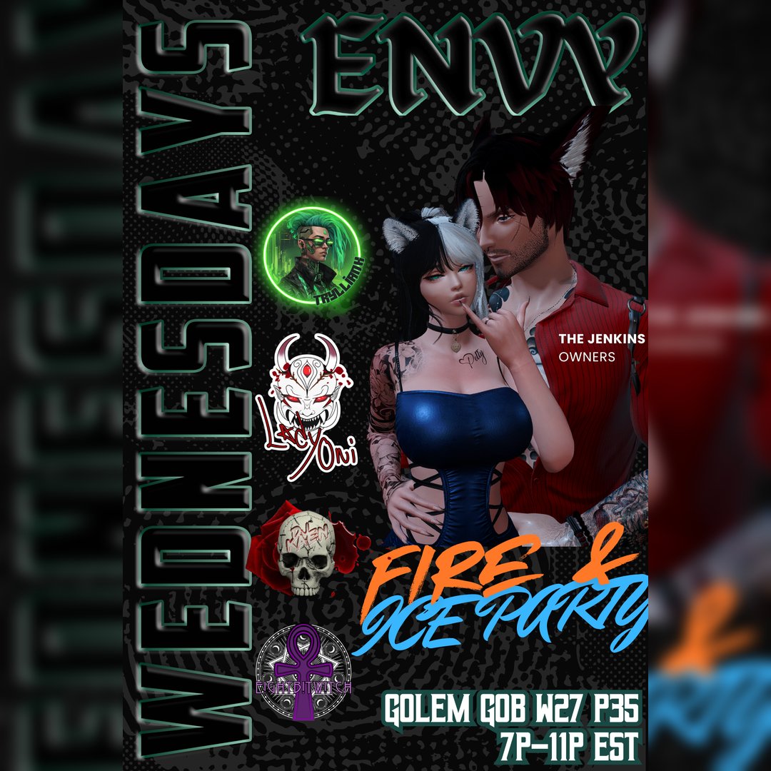 𝙴𝙽𝚅𝚈 𝙽𝙸𝙶𝙷𝚃𝙲𝙻𝚄𝙱 𝙿𝚁𝙴𝚂𝙴𝙽𝚃𝚂: 𝙵𝙸𝚁𝙴 &amp; 𝙸𝙲𝙴
 𝙰𝚛𝚎 𝚢𝚘𝚞 𝚝𝚑𝚎 𝚑𝚎𝚊𝚝 𝚝𝚑𝚊𝚝 𝚋𝚞𝚛𝚗𝚜… 𝚘𝚛 𝚝𝚑𝚎 𝚌𝚑𝚒𝚕𝚕 𝚝𝚑𝚊𝚝 𝚌𝚞𝚝𝚜 𝚍𝚎𝚎𝚙? 

📍 𝙳𝚢𝚗𝚊 | 𝙶𝚘𝚕𝚎𝚖 | 𝙶𝚘𝚋𝚕𝚎𝚝 | 𝚆27 | 𝙿35 
🗓️ 𝚆𝚎𝚍, 𝙹𝚞𝚗𝚎 4𝚝𝚑 
🕛 7- 11𝙿𝙼 𝙴𝚂𝚃
#ffxiv