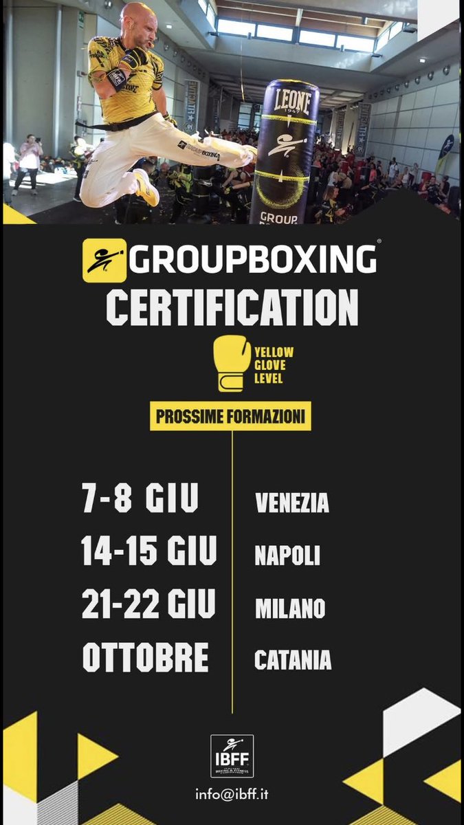 ibffofficial's tweet image. 🟡 Mai fermi!
Dopo L’ immenso successo di @riminiwellness, Ripartiamo con tutti i corsi di formazione.
•Venezia
•Napoli
•Milano
•Catania 

E tu, vuoi diventare Istruttore o Istruttrice GroupBoxing? 🔥🥊
Scrivici a: info@ibff.it
#fitboxe #Italy #Ibff #Instructor