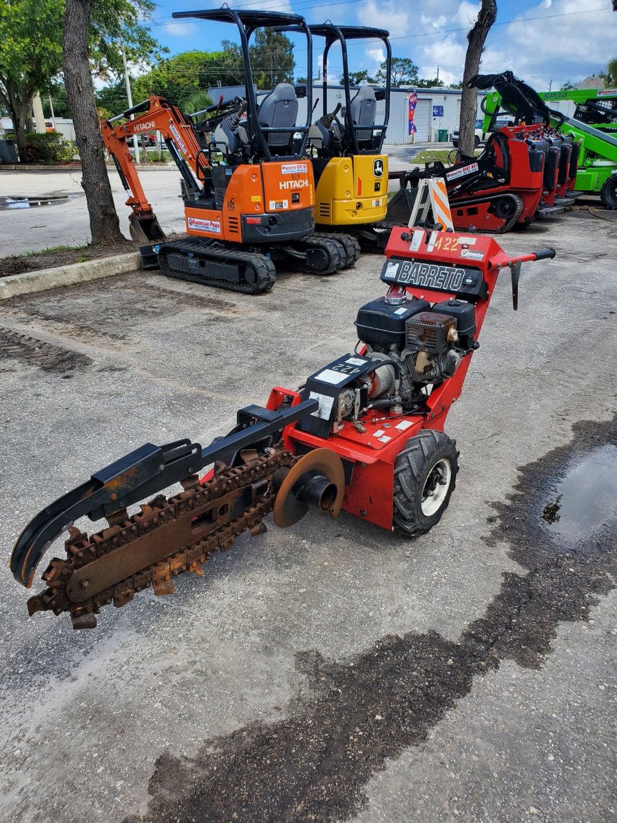 AmprideStore's tweet image. New Lower Price on this 2016 Barreto 912 Trencher with only 494 Hours at American Pride Rental Equipment &amp;amp; Sales. Was $7499, Now $4999. Give us a call or stop by 941-706-3392 Financing Available
#AmericanPride #WeRentWeSell #wedeliver #supportlocalbusiness #rentalequipment
