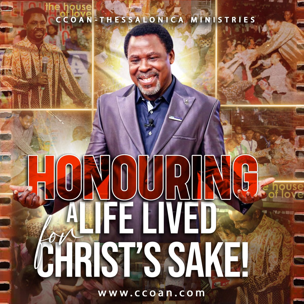 HONOURING A LIFE LIVED FOR CHRIST’S SAKE!
On this day, we ought to honour the life &amp; legacy of Prophet T. B. Joshua, who walked in love &amp; divine purpose!

“The greatest way to use life is to spend it on something that will outlive it.” – Prophet T. B. Joshua

#ProphetTBJoshua