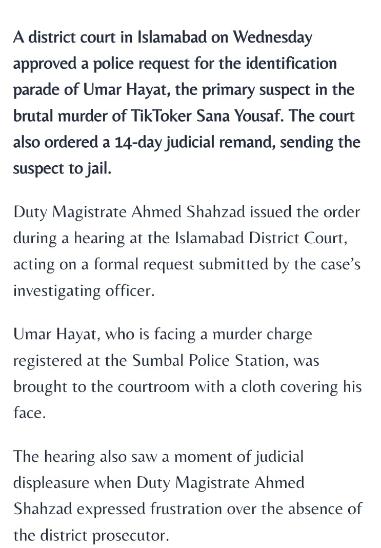 striverishere's tweet photo. He must be hanged. Let this be a nishaan-e-ibrat for anyone who believes their narcissistic ego gives them the right to take a life. Justice for Sana Yousaf isn't just for her—it's for every woman who dares to say no.

#JusticeForSanaYousaf #EndFemicide https://t.co/2QVWY5b49e