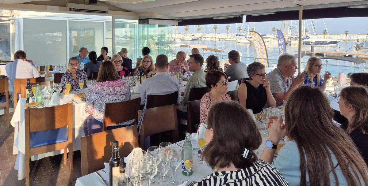 candy_h2020's tweet image. 🌅A perfect end to a productive day: the CANDY team enjoyed the final working dinner at @canlaury , in the beautiful harbour setting in Sitges 🇪🇸
Great food, lively conversations and a shared sense of achievement - collaboration at its best 💛
#CANDY_GA2025