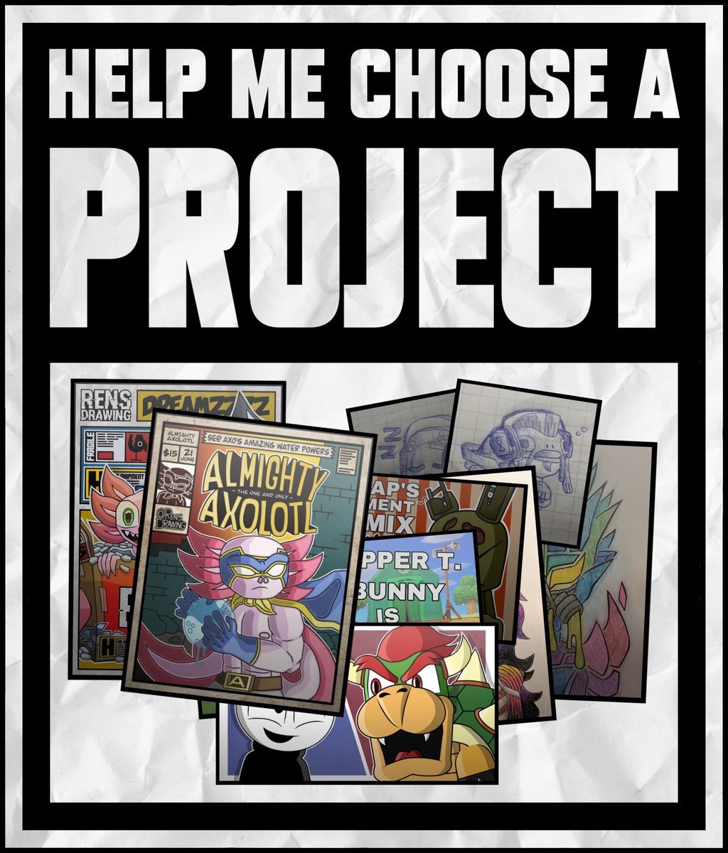 RensDrawing's tweet image. Help me choose a project idea!

I made 3 different kind of project ideas and I want you to help me choose!

Let me know in the comments which one you want to see more of!

(Other feedback or ideas that can help me are also welcome)

#artist #digitalart #projectidea