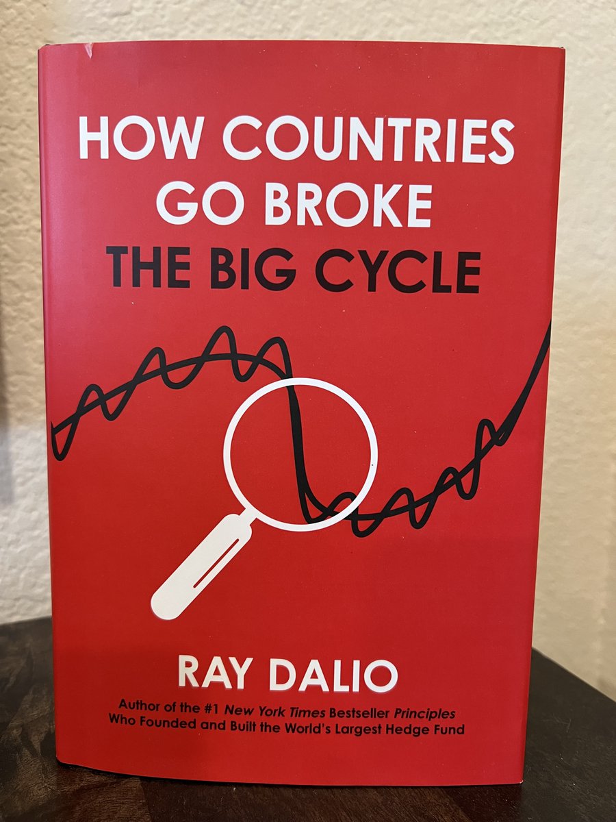 taylorstewart's tweet photo. This is one of those books that I read and think, "if only I could fully grasp this..."

I read everything @RayDalio writes. I've had this book pre-ordered for months and it finally came yesterday. I'm only 2 chapters in and it's already delivered as usual. Incredible breakdown of the core mechanics of economics.

What's particularly cool about this book is he actually bolded the parts of the book to read if you just want the high-level. So if you want the PhD level, read the whole thing. If you want the "explain it to me like I'm a 5 year-old" level, then just read the bold parts.

Aside from that, the book is extremely timely. I think it's pretty much a "must-read" if you want to understand the US fiscal situation and how to think about it going forward.

#howcountriesgobroke