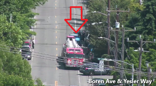 Pagbangga sa E Yesler Way sa ika -15 Ave Blocking