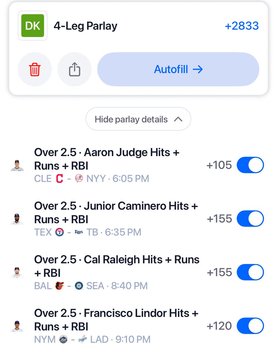 More TB/HRR plays
TB - .1u
2 HRR - .5u
3 HRR - .15u