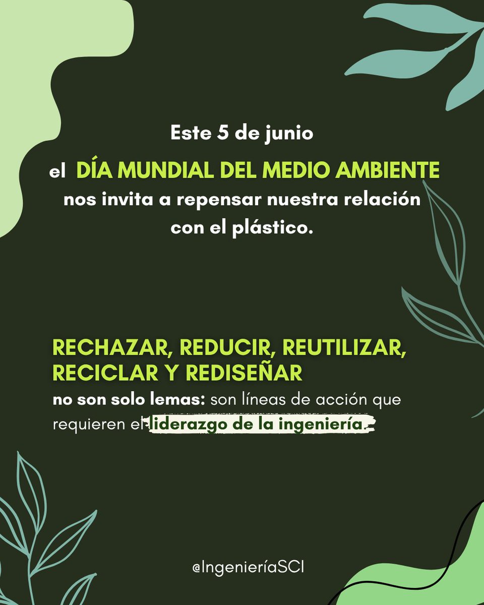 La ingeniería tiene un papel clave en esta transformación: desde el rediseño de materiales hasta la implementación de modelos circulares.
Rechazar, reducir, reutilizar, reciclar y repensar: cinco acciones urgentes para un mundo más limpio y sostenible.