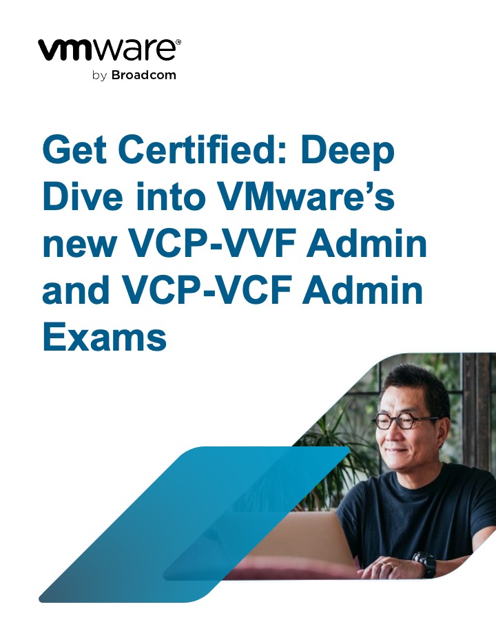 VMwareEducation's tweet image. Two certifications. One smart move. 🧭

🔹VCP-VVF Admin →Validate skills in VMware vSphere Foundation components

🔹 VCP-VCF Admin → Validate skills in VCF components

Find your path: brcm.tech/4hSCEIE

#VCFLearning #CloudCertification #VCF #vSphere