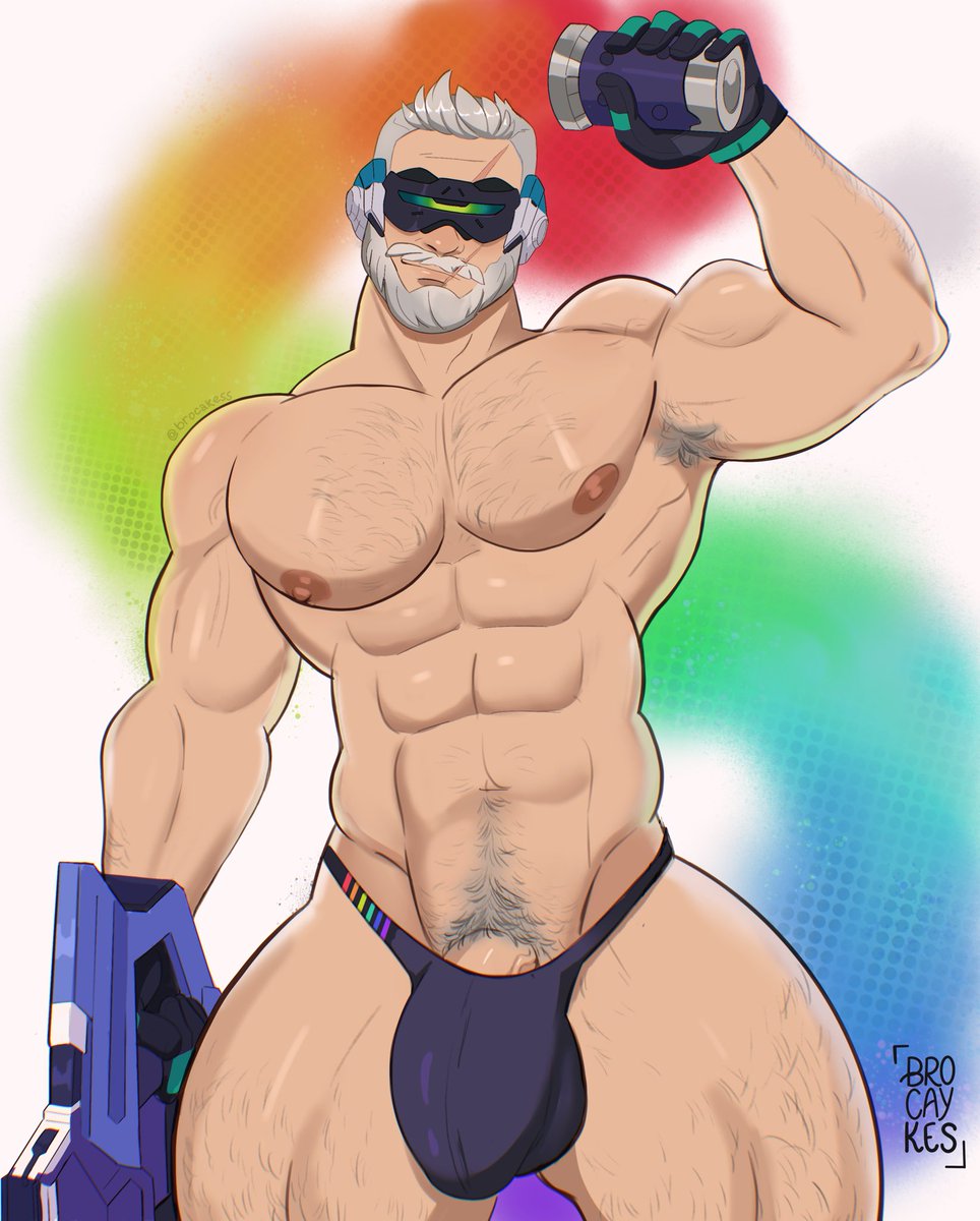 Soldier 76 - pride skin 🏳️‍🌈👀

#bara #nsfwtwt #Overwatch2 #gay #PrideMonth