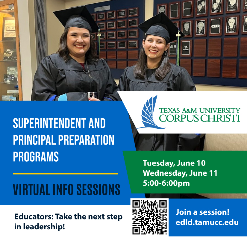 June 10 &amp; 11 - Join us for an online info session about our principal and superintendent preparation programs! Get details and register her for the meeting link: loom.ly/yuFfYUU