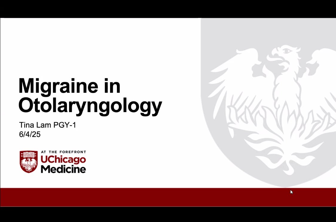 UChicagoOHNS (@uchicagoohns) on Twitter photo Thank you <a href="/tina_lam12/">Tina Lam, MD</a> for a great Grand Rounds presentation this morning on migraine pathology in otolaryngology 🧠👂🏻👃🏻 Thank you <a href="/tina_lam12/">Tina Lam, MD</a> for a great Grand Rounds presentation this morning on migraine pathology in otolaryngology 🧠👂🏻👃🏻