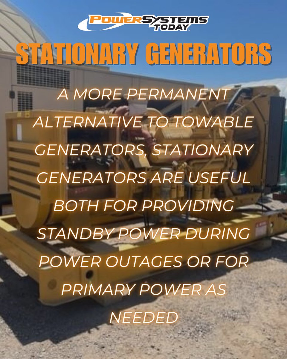 PowerSysToday's tweet image. Towable Generators 🆚 Stationary Generators

Which generator is your mainstay on your site? Let us know in the comments! 👇

Find the Right Power System Here! ⬇️
🔗 ow.ly/X0PE50W3Kcv

#PowerUp #StationaryGenerators #TowableGenerators #PowerSystemsToday