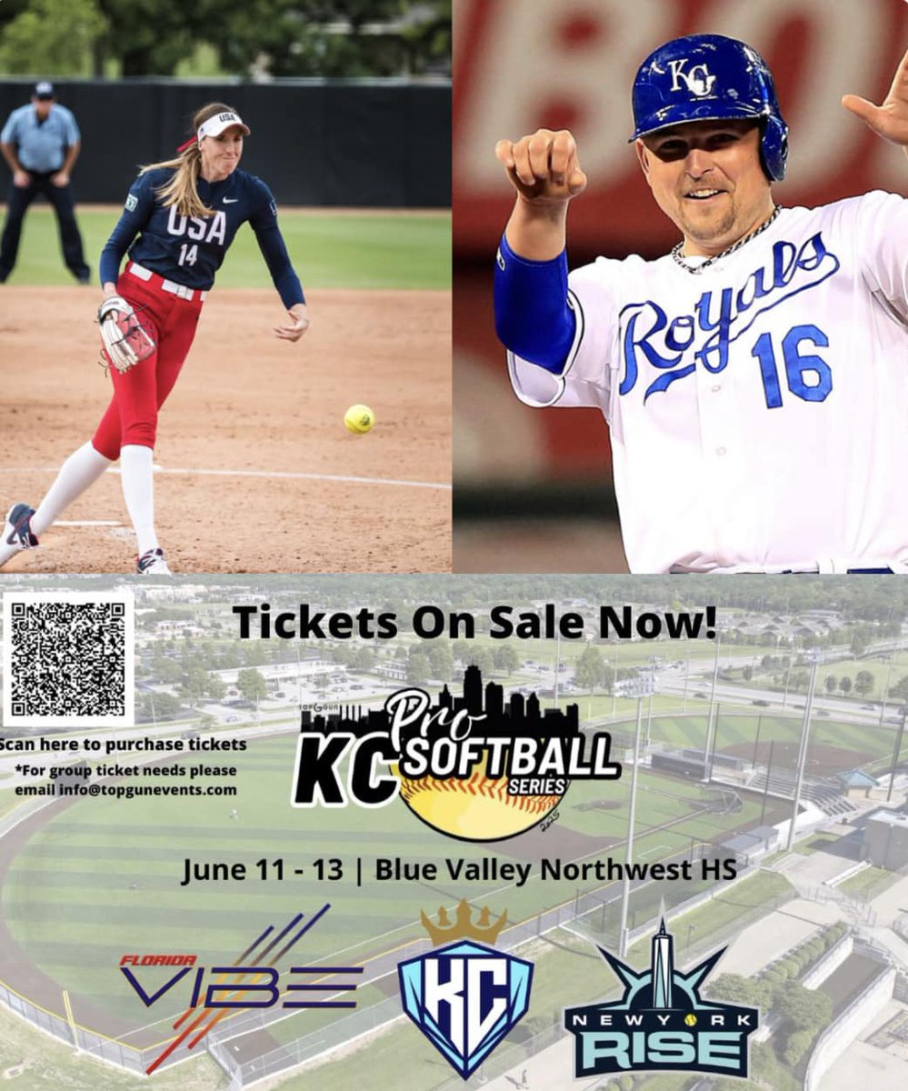 Next week, KC gets its first pro softball series—with former <a href="/Royals/">Kansas City Royals</a> Billy Butler backing it alongside Olympic legend Monica Abbott! 

A former MLB great investing in women’s sports? We love to see it 👏 

Limited tickets available here: lnkd.in/ggtY3iuu

#kansascity #mlb