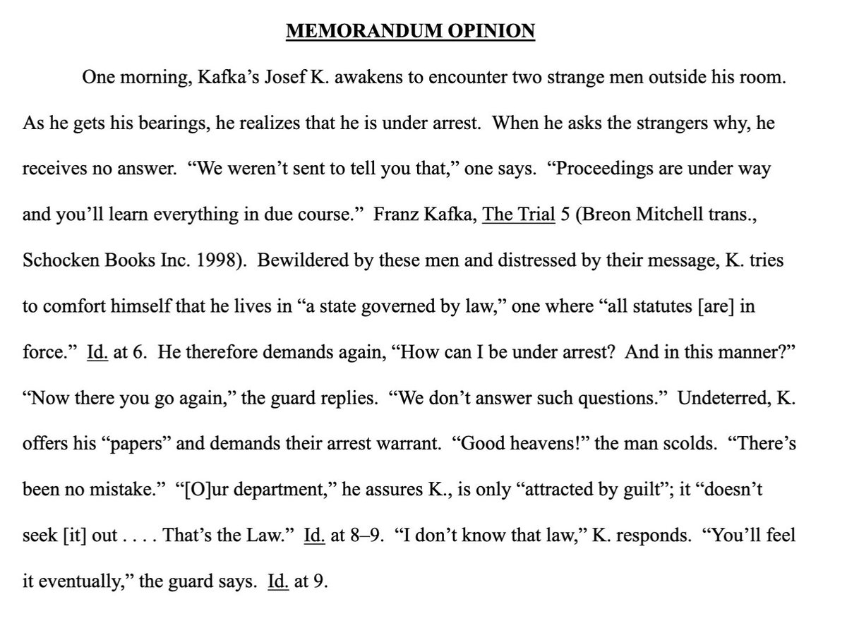 NEWS

The Trump admin must facilitate the ability of immigrants incarcerated in an El Salvador prison to seek habeas relief, Judge Boasberg ruled, denouncing the Kafka-esque dystopia into which the men were "plunged."

Here's the introduction.

Doc storage.courtlistener.com/recap/gov.usco…
