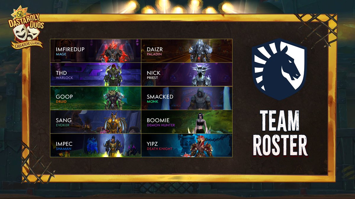 Come watch us compete against <a href="/EchoGuild/">Echo</a> in the Dastardly Duo creator clash this Saturday at 10am PT.

Here is our all star line up competing 👇