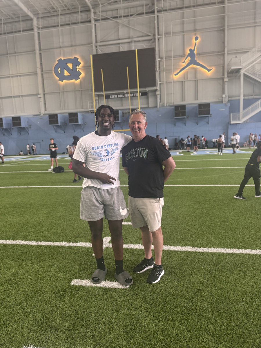 KevinExilhomme's tweet photo. Great time at the @UNCFootball Camp today. Thank you Brian Belichick and @BlaylockAndrew @Coachwitche92 https://t.co/sxeDdaCuU1