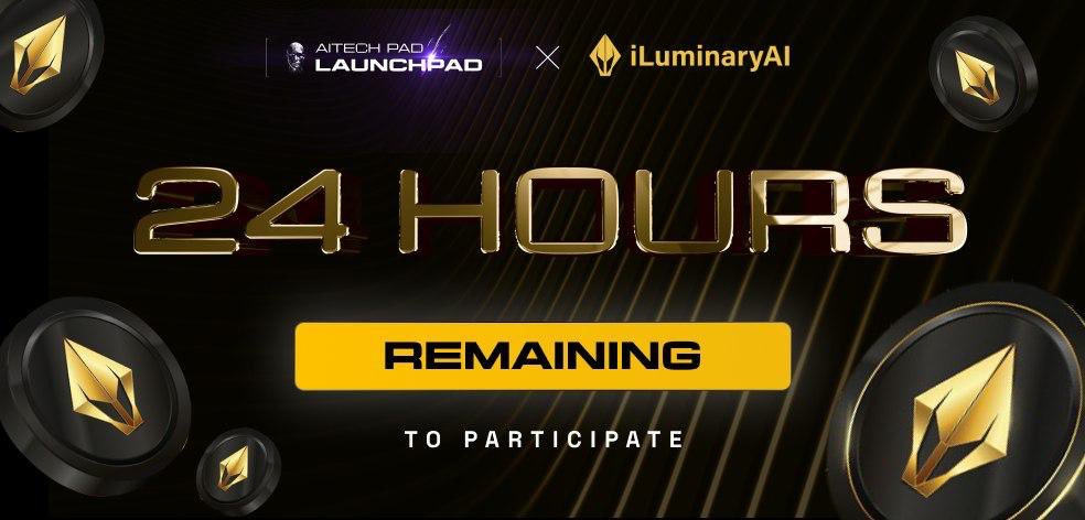 an99jokeridi's tweet photo. LAST CHANCE ⏰ Only 24 hours left to join the $20,000 $ILMT Initial Token Allocation on @AITECHio Pad ✨ Open to all tiers, don't miss out #AITECH 🚀 Register now: https://t.co/x7lLVlo8Di #ITA #ILuminaryAI $AITECH https://t.co/anbGREbI0P