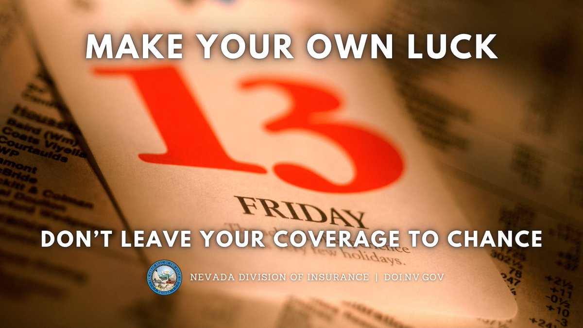 nevadadoi's tweet image. 🖤 What’s scarier than Friday the 13th? Being underinsured when life throws you a curveball.

Make your own luck: review your insurance, shop your options, and use our free resources to stay protected.

👉 doi.nv.gov/Consumers/

#FridayThe13th #InsuranceTips #NevadaInsurance