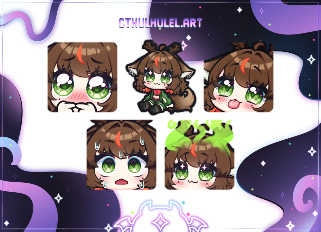 AAAAAAAAAAAAAA GUYS! I GOT ART FROM THE LOVELY <a href="/CthulhuLel/">stacie🐙✨</a> !
She is amazing and I am sooooo happy on how these turned out!