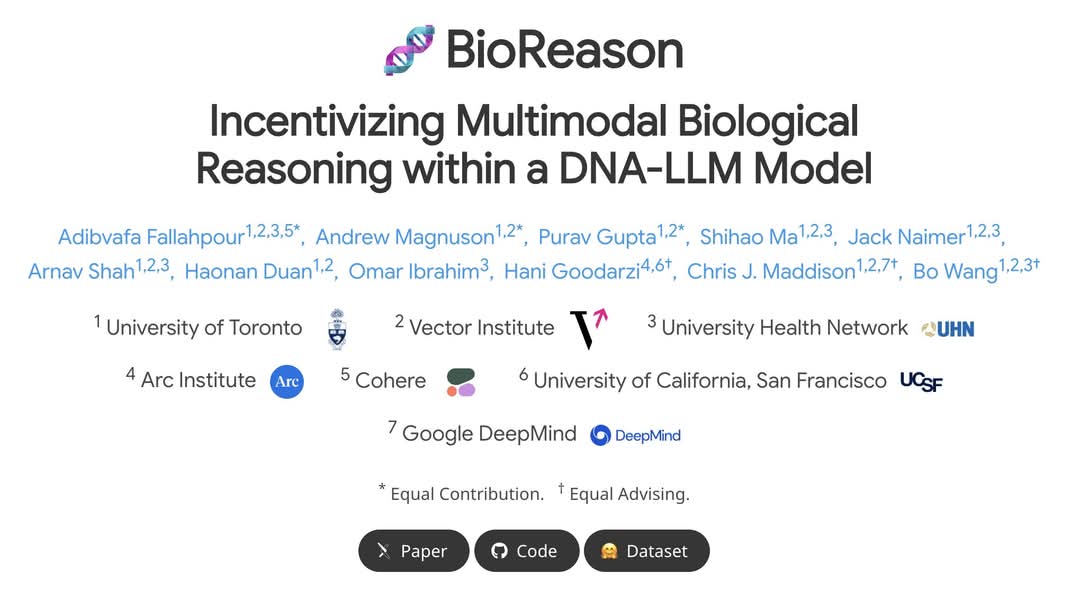 Dr_Alex_Crimi's tweet image. BioReason: Incentivizing Multimodal Biological Reasoning within a #DNA-#LLM Model
arxiv.org/abs/2505.23579
🧬 it integrates DNA foundation models (Evo2) with LLMs connecting different biological knowledge like a scientist
#AI #MachineLearning #genomics #biology #XAI
#genomics