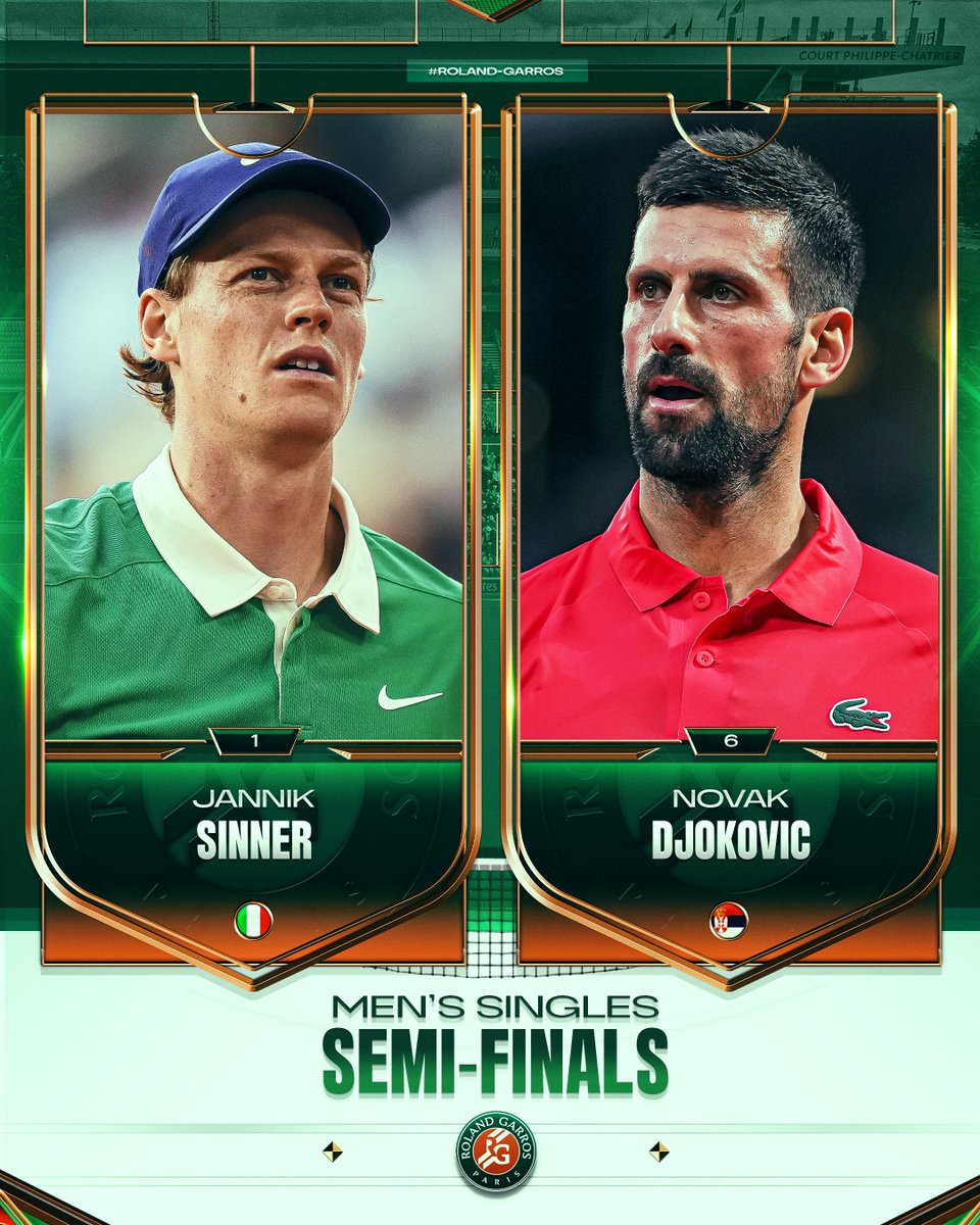 4th Grand Slam meeting is set 🇷🇸🇮🇹

#RolandGarros