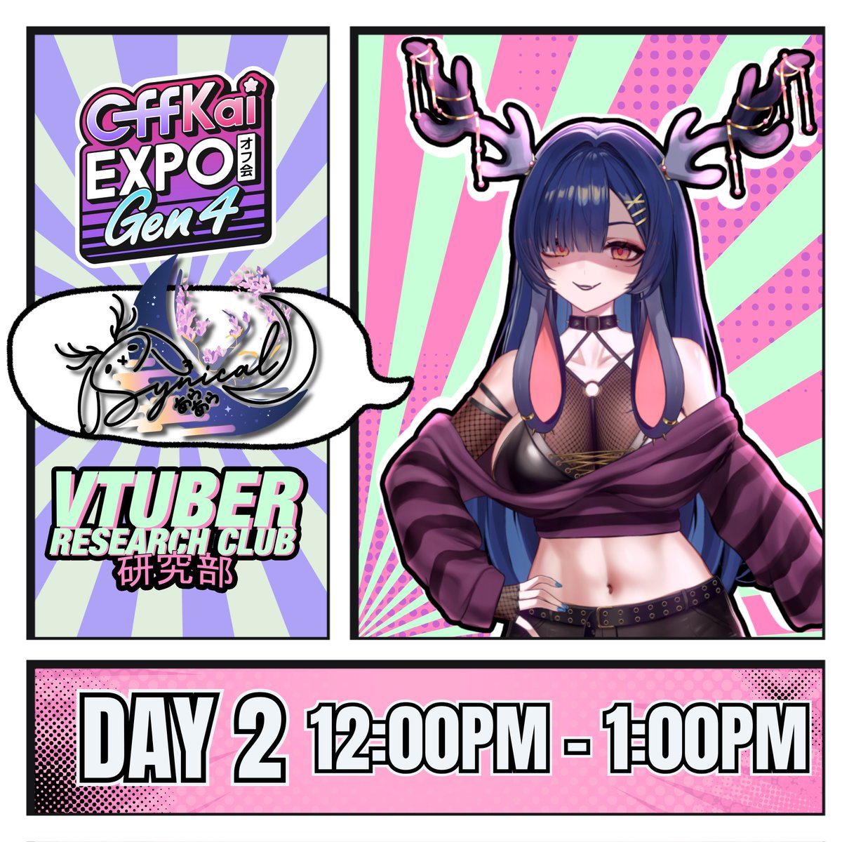 synicalbeanical's tweet photo. ✨@synicalbeanical x @VTResearchClub✨

The club's got a new specimen!🐇🥮 

🗓️SAT, June 21
⏰12:00PM - 1:00PM

I'll be cruising through the floors of @OffKaiExpo! Come say hi, snap a selfie, and share the VTuber love💖Don't let me isekai you~

 #vtrc #vtresearch #offkaiexpo2025 https://t.co/fDeE7LLvwI