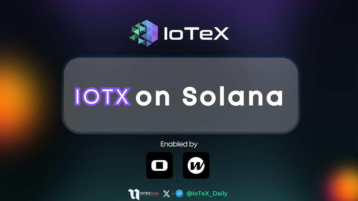 Solana users can now bridge <a href="/iotex_io/">IoTeX</a> and explore the DePIN frontier. Just native $IOTX on chain and ready to move, built for speed.

➡️ Bridge now: portalbridge.com