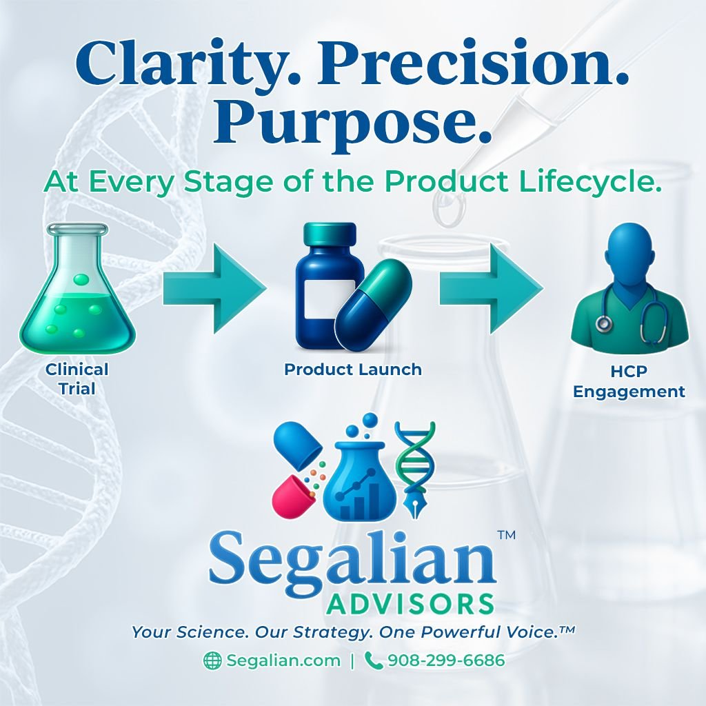Segalian's tweet image. In an industry where every data point counts, Segalian Advisors helps life science brands turn evidence into engagement — delivering clarity, consistency, and measurable impact across the product lifecycle. 🧬📊