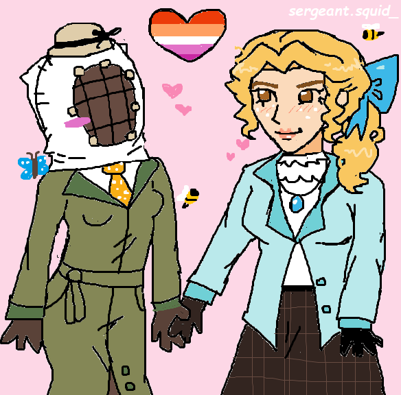 SERGEANTSQUID__'s tweet photo. ❤️#identityv #mellyplinius #mellypliny #alicedeross #idv #identityfive #identity5 #lesbian #pridemonth #idventomologist #entomologistidv #idvjournalist #journalistidv https://t.co/0phNADVJsg