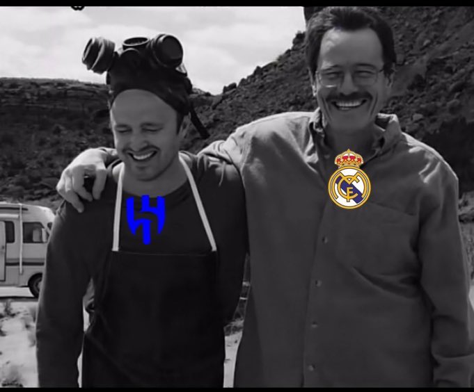 انشيلوتي طلع - جيسوس طلع
جابوا الونسو - جابوا انزاغي
وقعنا مع صفقتين - وقعوا مع صفقتين
اول مباراة ضد الهلال - اول مباراة ضد مدريد