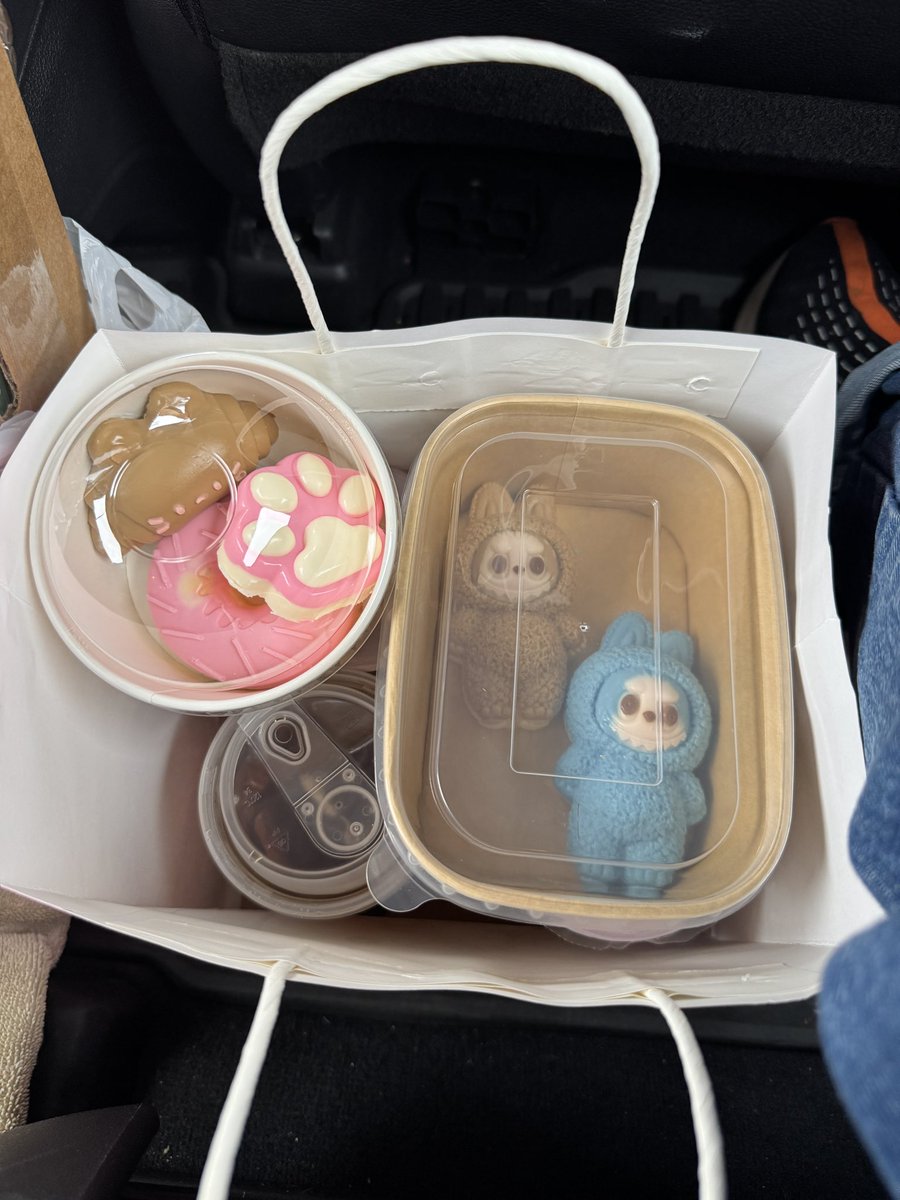 TimekeeperE's tweet image. Rare famous Labubu doll that is edible. Unique cute figures made of jelly since  you can’t buy the Labubu at pop mart stores
