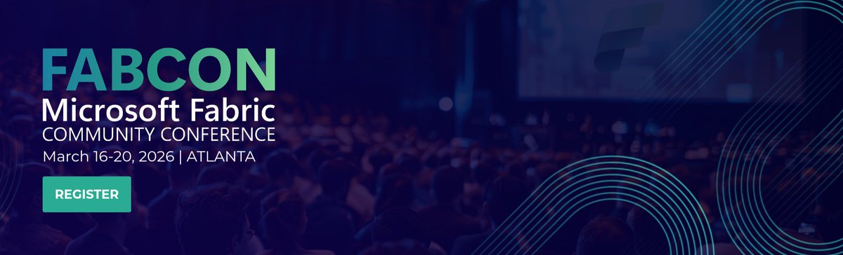 Microsoft Partner (@mspartner) on Twitter photo Just in: <a href="/MSFabricconf/">Microsoft Fabric Community Conference - 2025</a> 2026 is heading to Atlanta! 🛫
New city, new opportunities, same incredible Fabric community. ✨
Lock in early bird tickets including Partner Day and learn how to become a sponsor: aka.ms/fabcon Just in: <a href="/MSFabricconf/">Microsoft Fabric Community Conference - 2025</a> 2026 is heading to Atlanta! 🛫
New city, new opportunities, same incredible Fabric community. ✨
Lock in early bird tickets including Partner Day and learn how to become a sponsor: aka.ms/fabcon